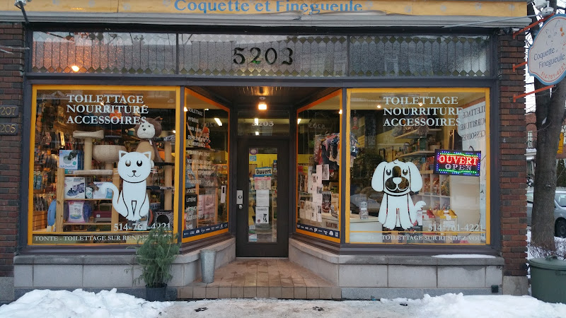 Coquette et Finegueule Animalerie avec toilettage – Pet store with grooming